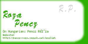 roza pencz business card